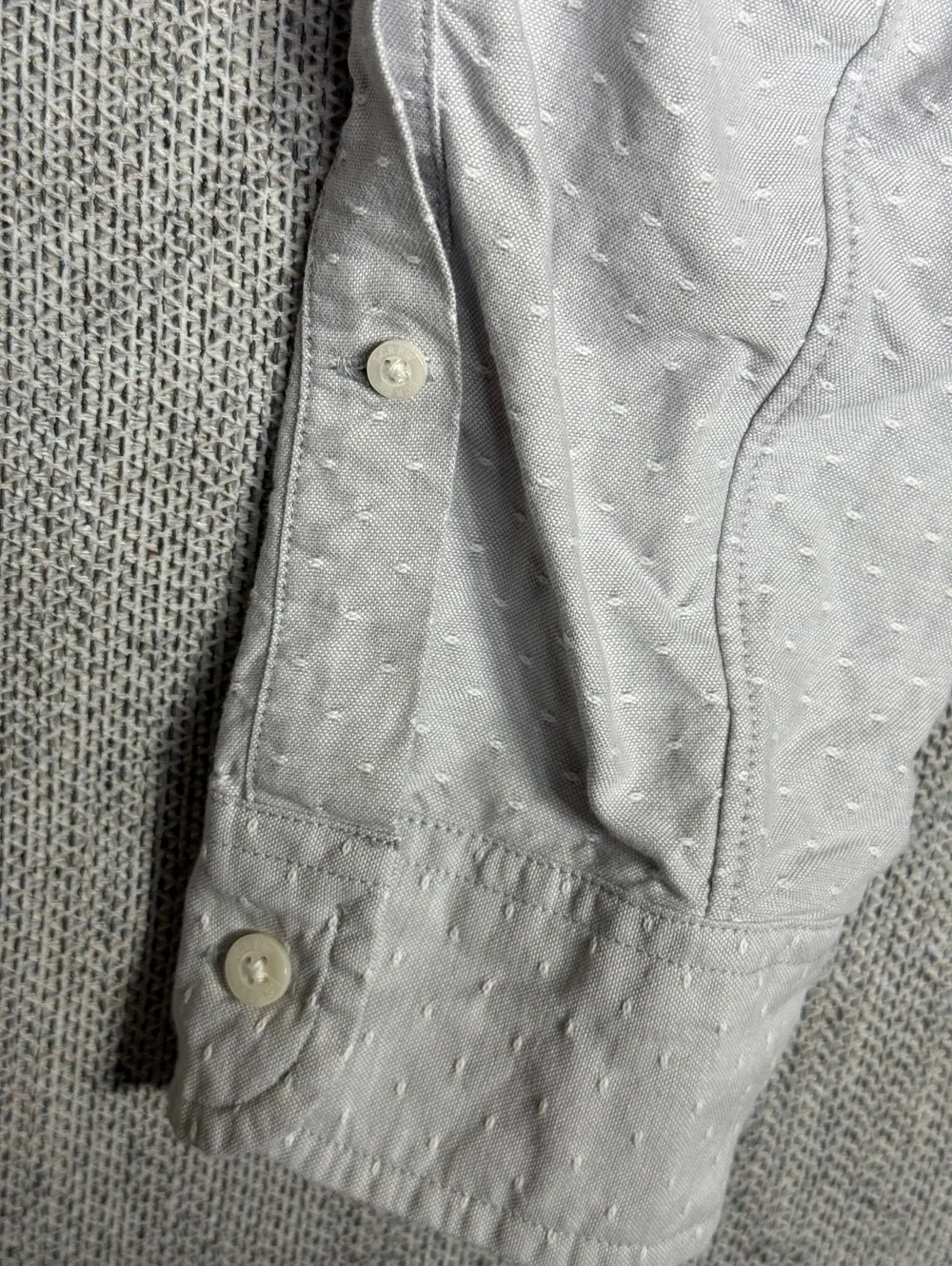 J.Crew Men's Oxford Slim Fit Button-Up Light Gray Shirt XL